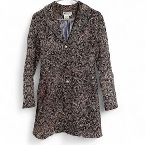 Papillon Blanc Elegant Black and Gray Blazer